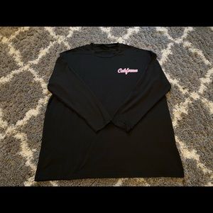 Drop Shoulder Letter & Plants Graphic Oversized Tee